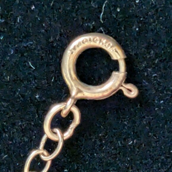 14K Gold Fill Pearl Teardrop Blue Necklace Delicate Preppy Gift Quiet Luxury - Picture 8 of 11